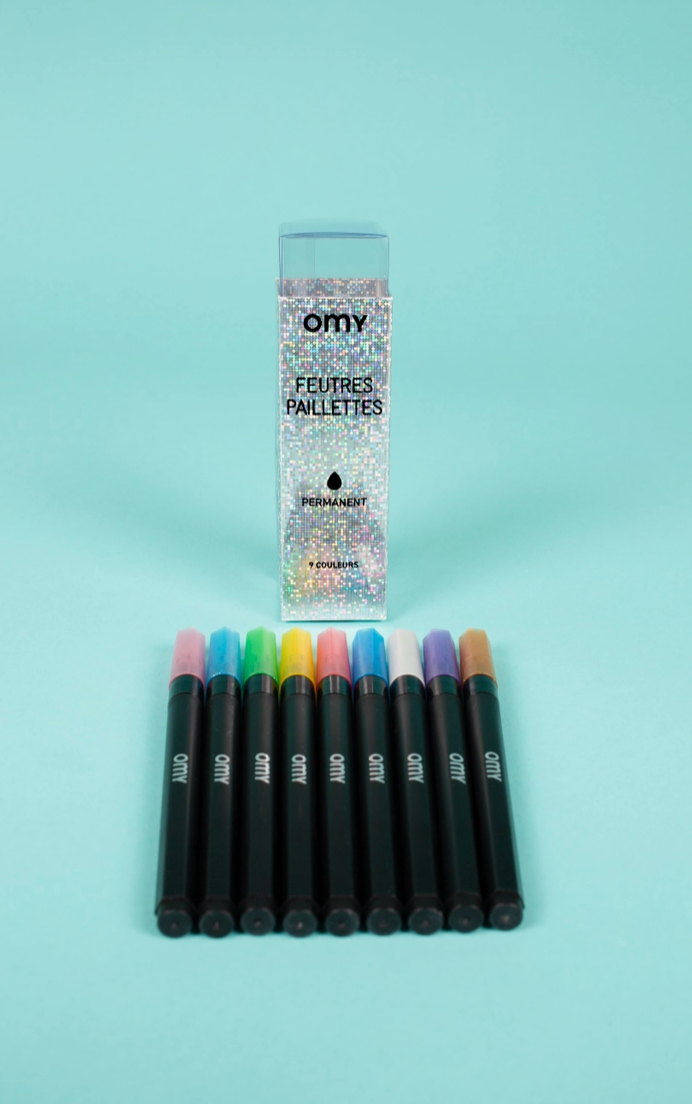 9 Glitter Markers