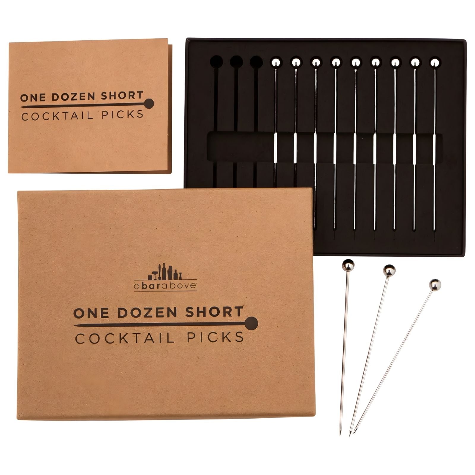 Silver Cocktail Picks - 12pc short