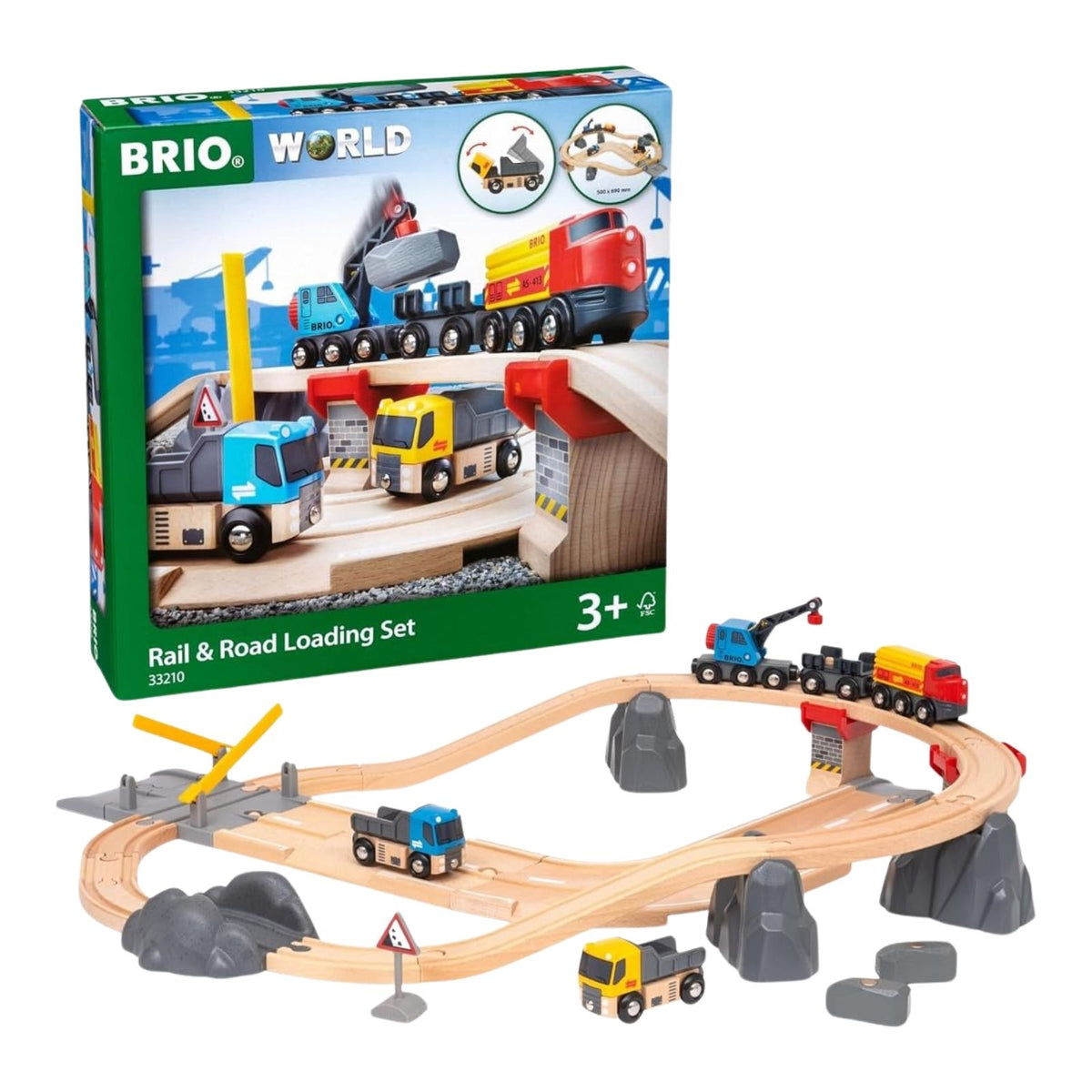 BRIO Rail & Road Loading Set