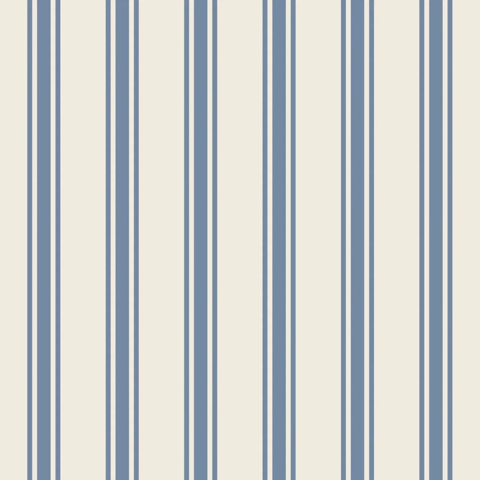Cornflower Blue Linen Stripe Cocktail Napkin
