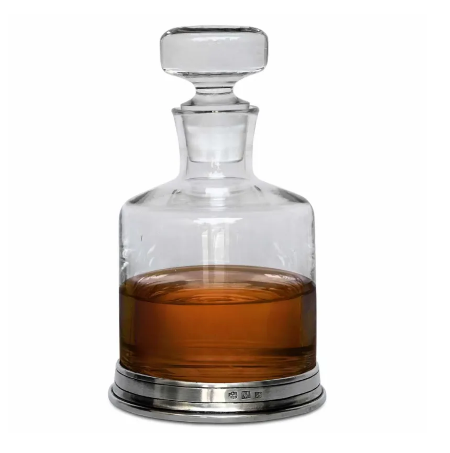 MATCH Pewter Crystal Spirits Decanter with Top