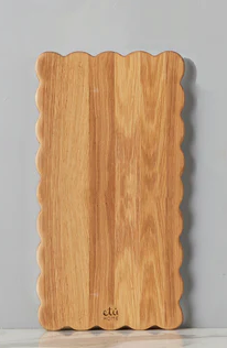 Small Rectangle Scalloped Cutting Board