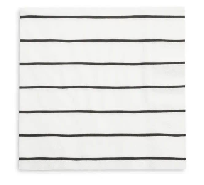 Frenchie Striped Ink Napkins - 16pk - Large