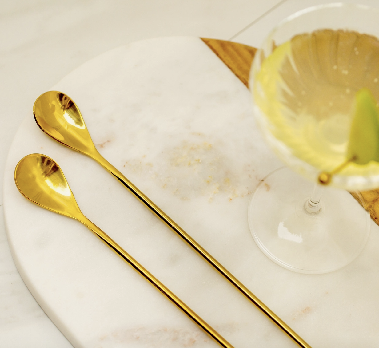 Set of 2 Gold Bar Spoons