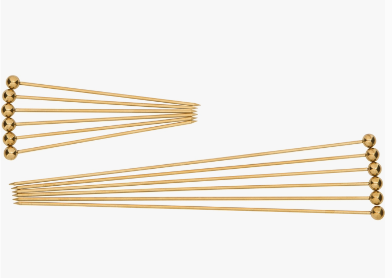 Gold Combo Cocktail Picks - 12pc