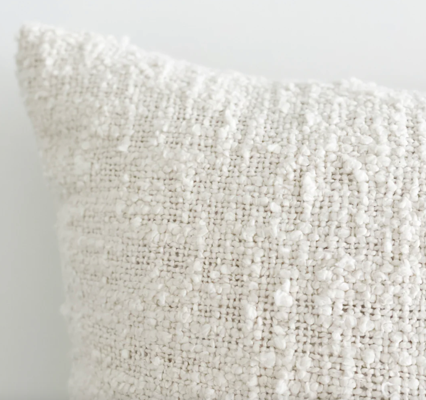Cozy Cotton Ivory Boucle 28x36 Down Dutch Euro Pillow