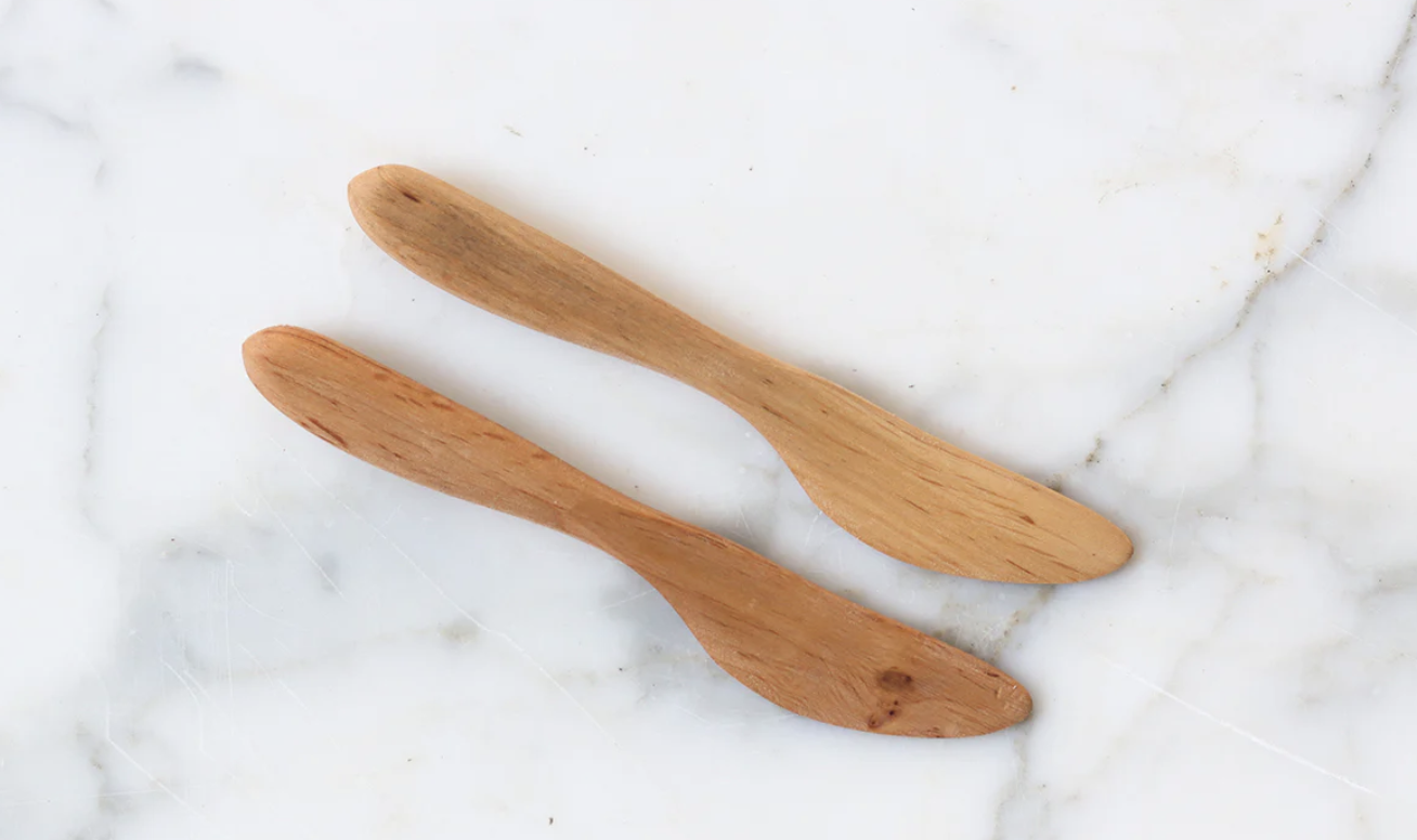 Fruitwood Butter Spreader, Set of 2