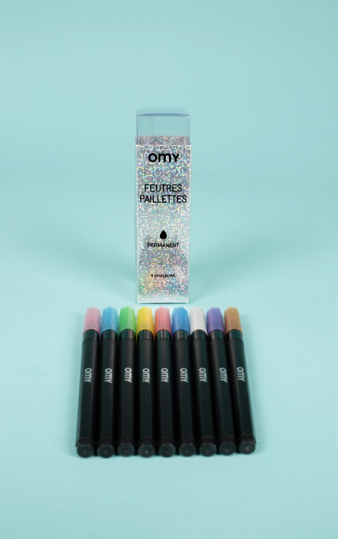 9 Glitter Markers