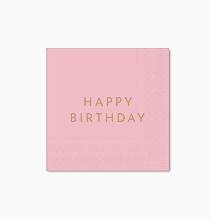 Petal Pink Signature Happy Birthday Cocktail Napkins