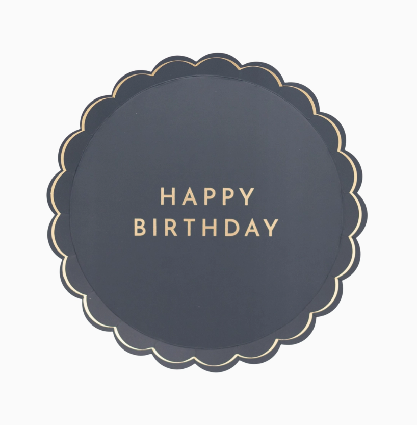 Midnight Blue Signature Happy Birthday Small Plate