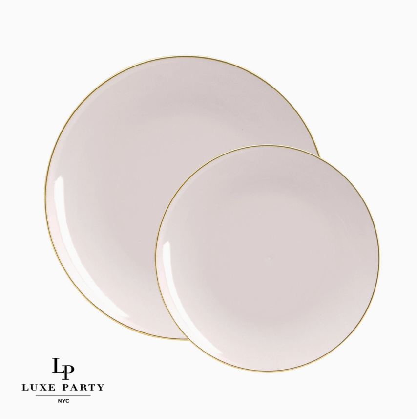 Gold Round Plastic Plates | 10 Pack