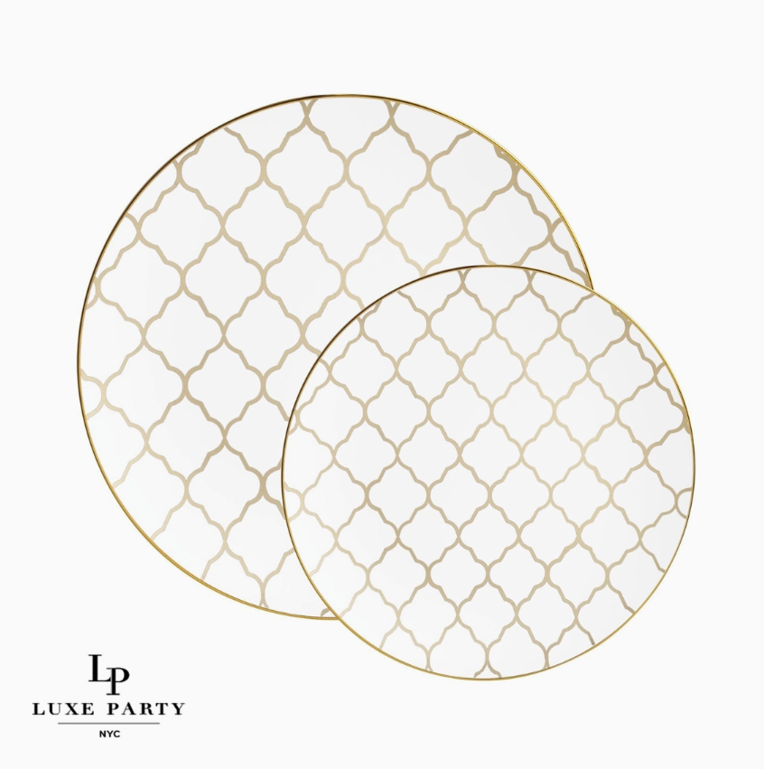 Gold Round Plastic Plates | 10 Pack