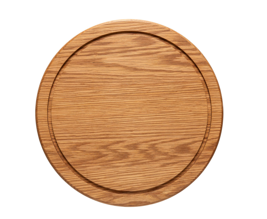 Serving Bowl, Scotia White with Wood Lid