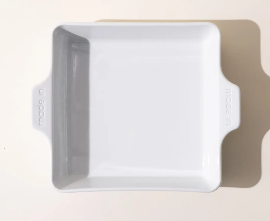 8 X 8” Square Baking Dish - White