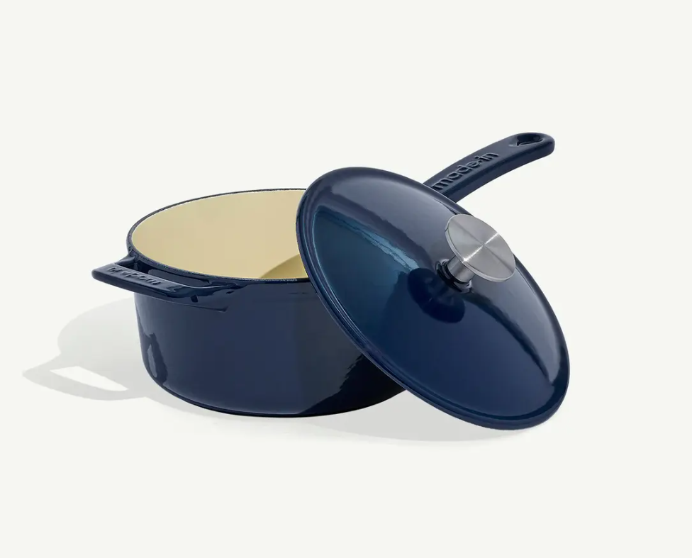 Enameled Cast Iron 2 qt. Saucepan - Harbour Blue