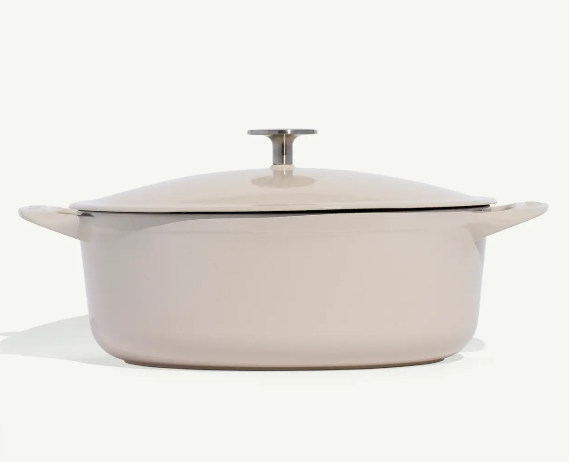Enameled Cast Iron 7.5 qt. Oval Dutch Oven - Antique White