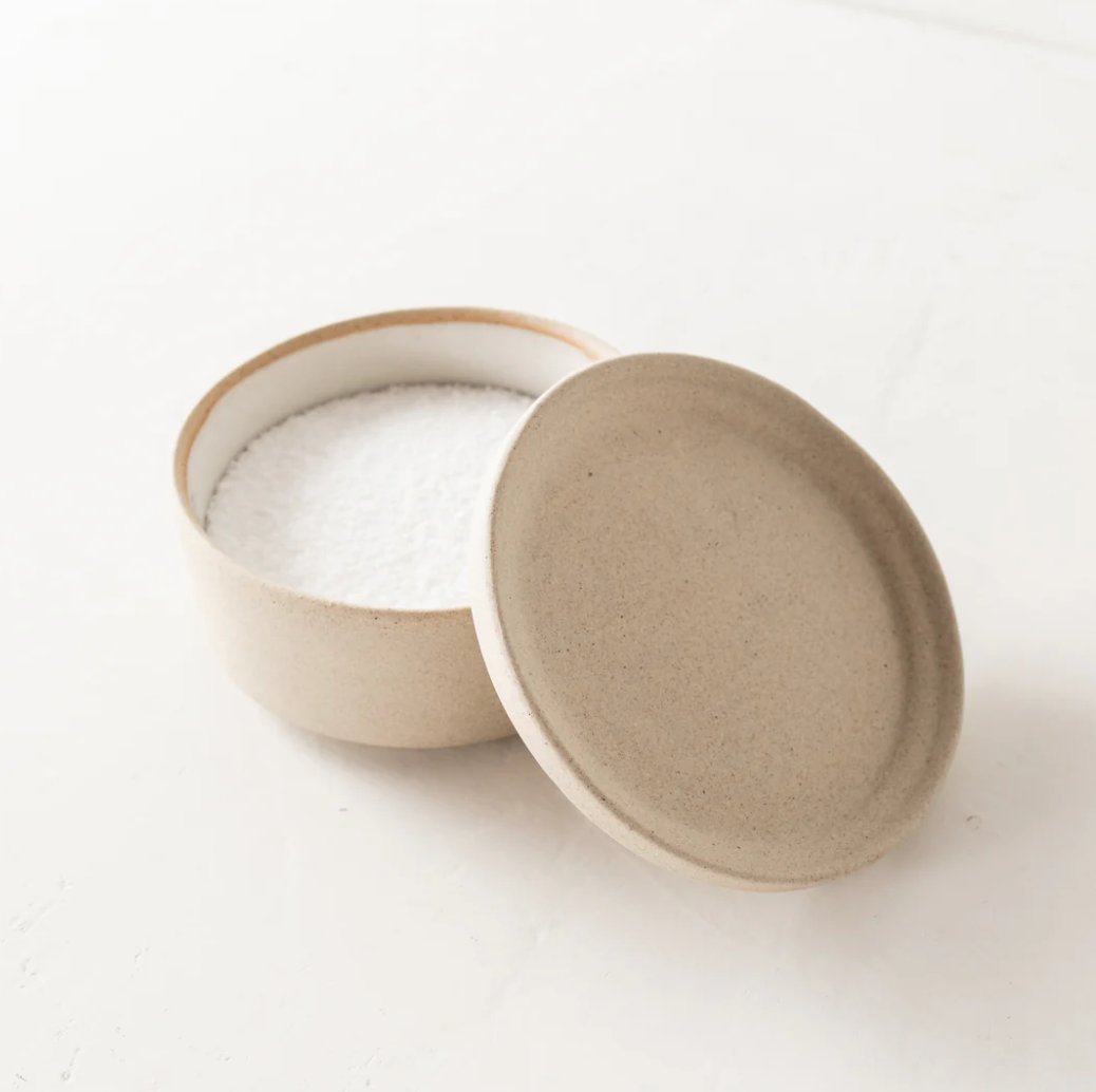 Minimal Salt Cellar | Raw Stoneware