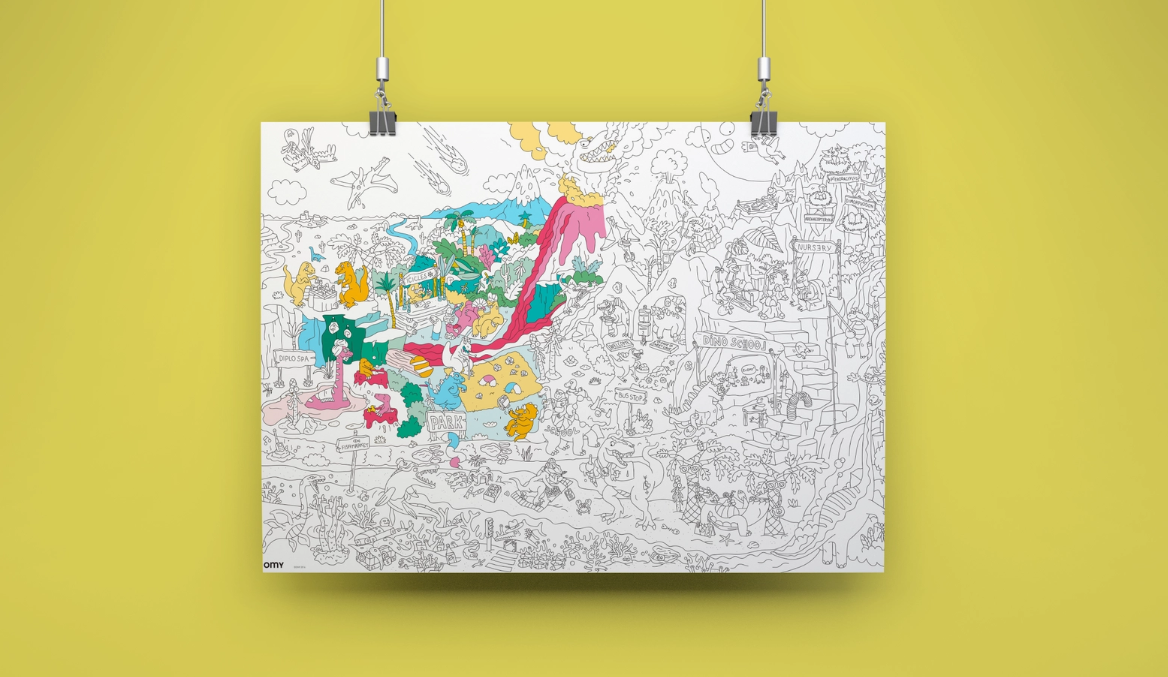 Dino - Giant coloring poster