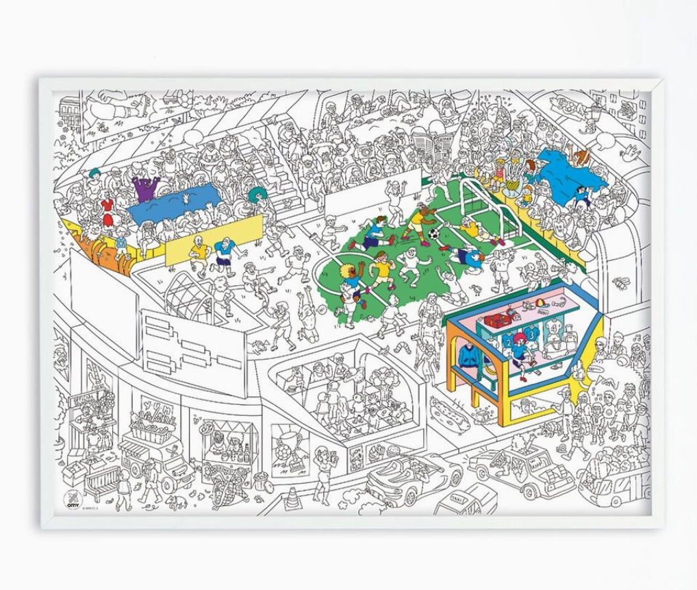 Soccer - Giant coloring poster