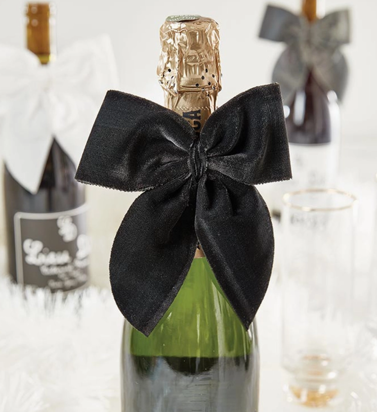 Wine Bottle Bow - Black