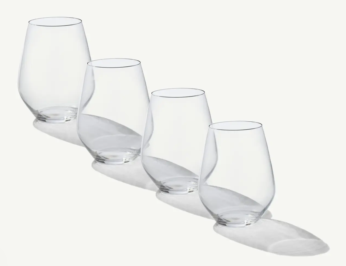 Stemless Wine Glasses - Set of 4