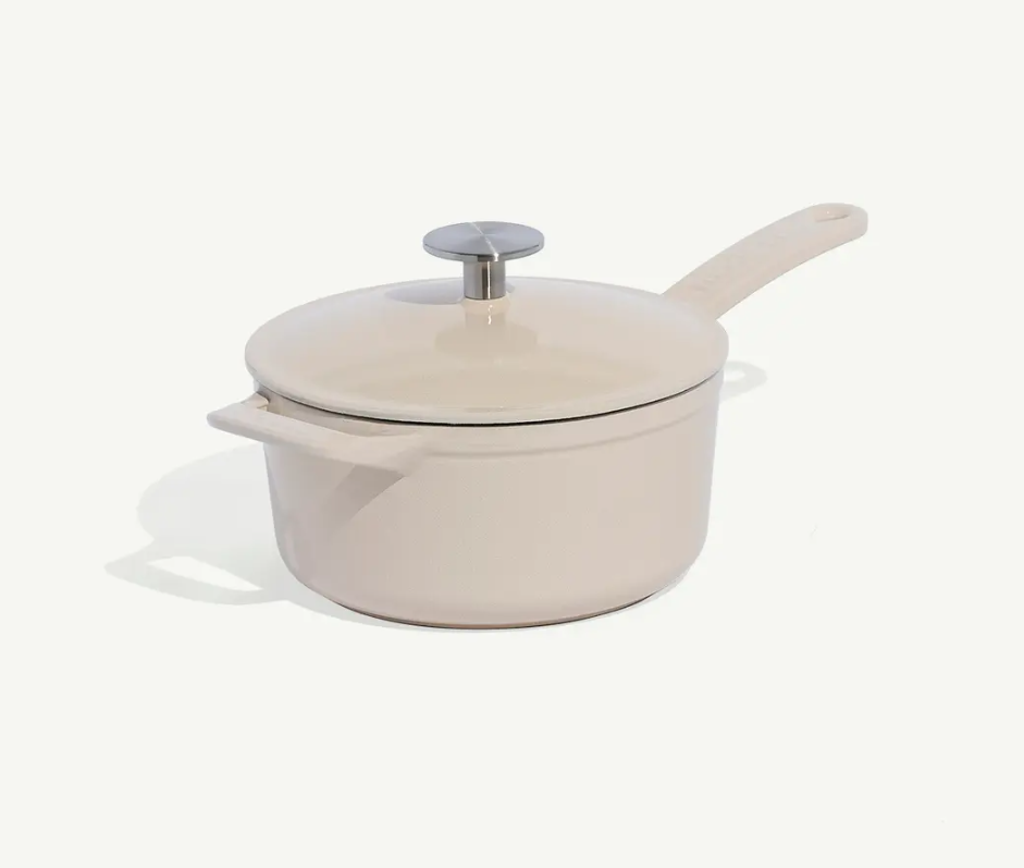 Enameled Cast Iron 2 qt. Saucepan - Antique White