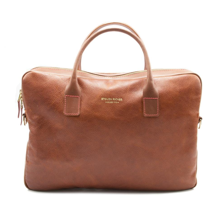 Brown Metro Bag with Adjustable Leather Shoulder Strap