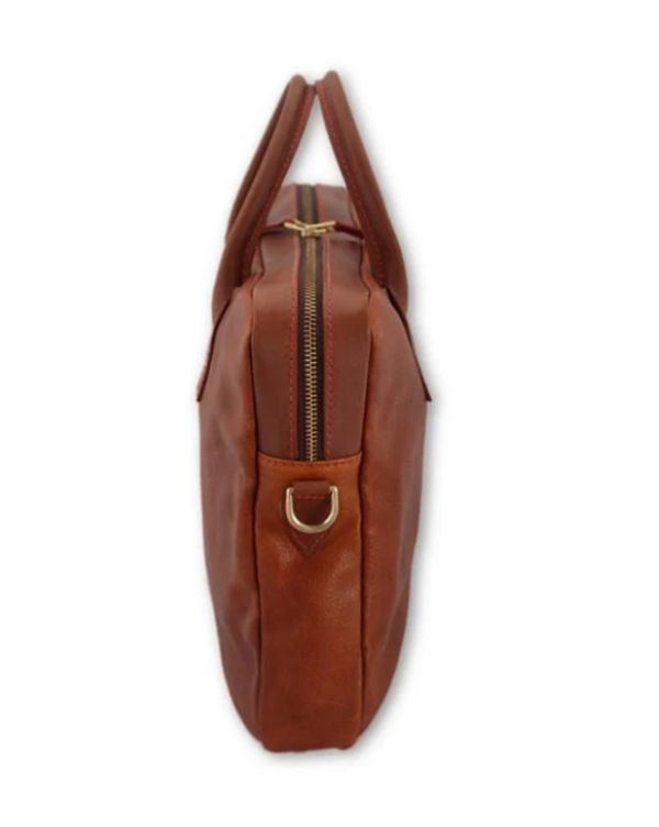 Brown Metro Bag with Adjustable Leather Shoulder Strap