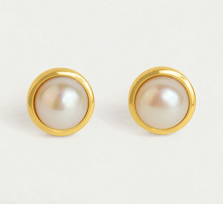 Large Studs Pearl Earrings