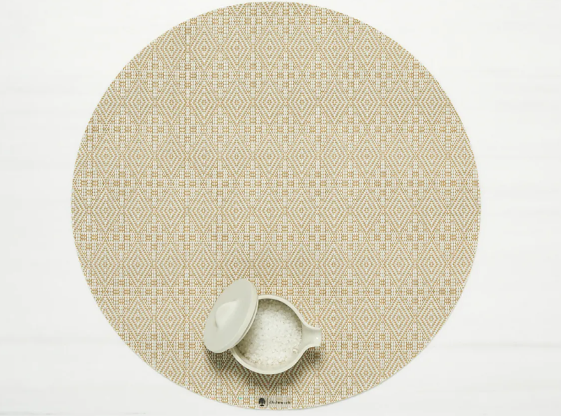 Boxwood Placemat Round Wheat