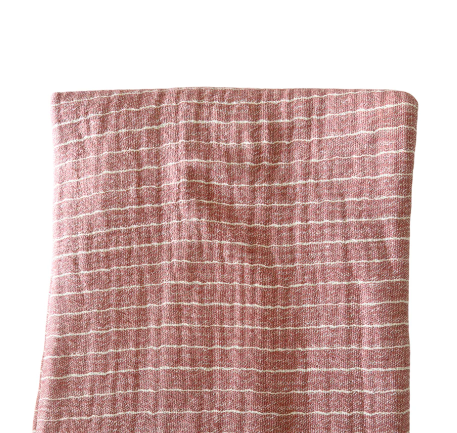 Desert Red Striped Turkish Cotton Throw