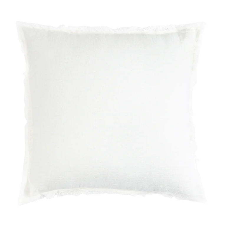 White Fringe So Soft  Linen Pillow 26x26