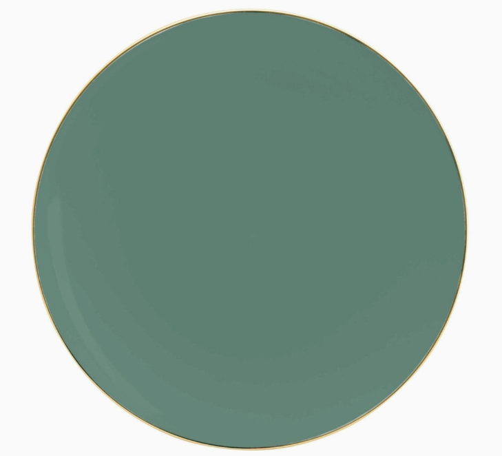 Gold Round Plastic Plates | 10 Pack