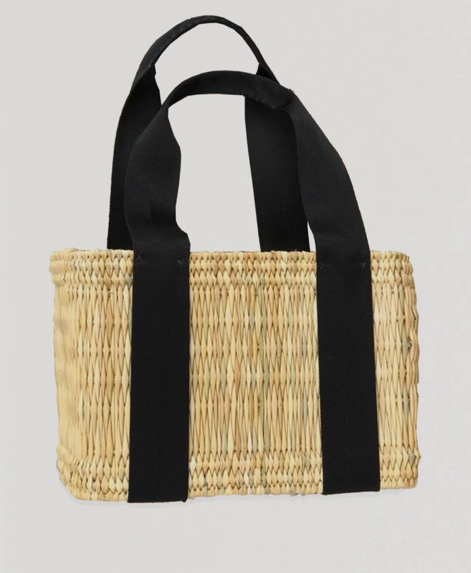 Structured Weave Basket - Black  Small