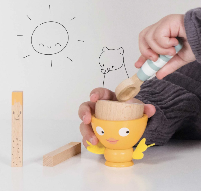 Wooden Egg Cup & Soldiers