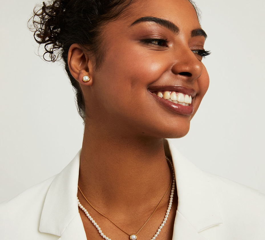 Large Studs Pearl Earrings