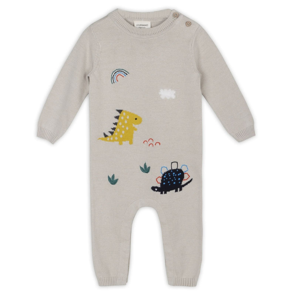 Dinosaur Jacquard Sweater Jumpsuit