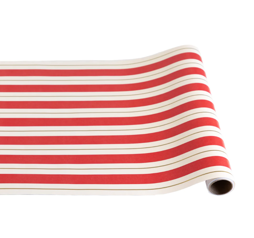 Red & Gold Awning Stripe Runner