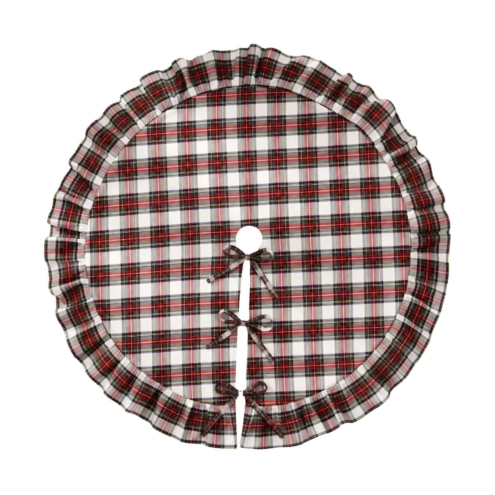 Holiday Plaid Ruffle Tree Skirt