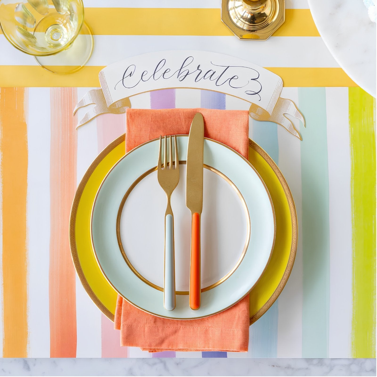 Sorbet Painted Stripe Placemats