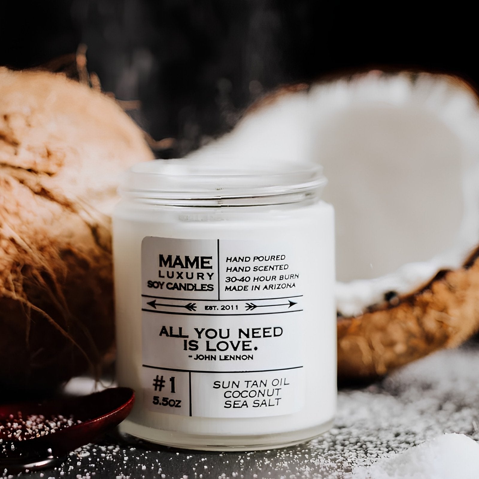 #1 Sun Tan Sea Salt Coconut Candle