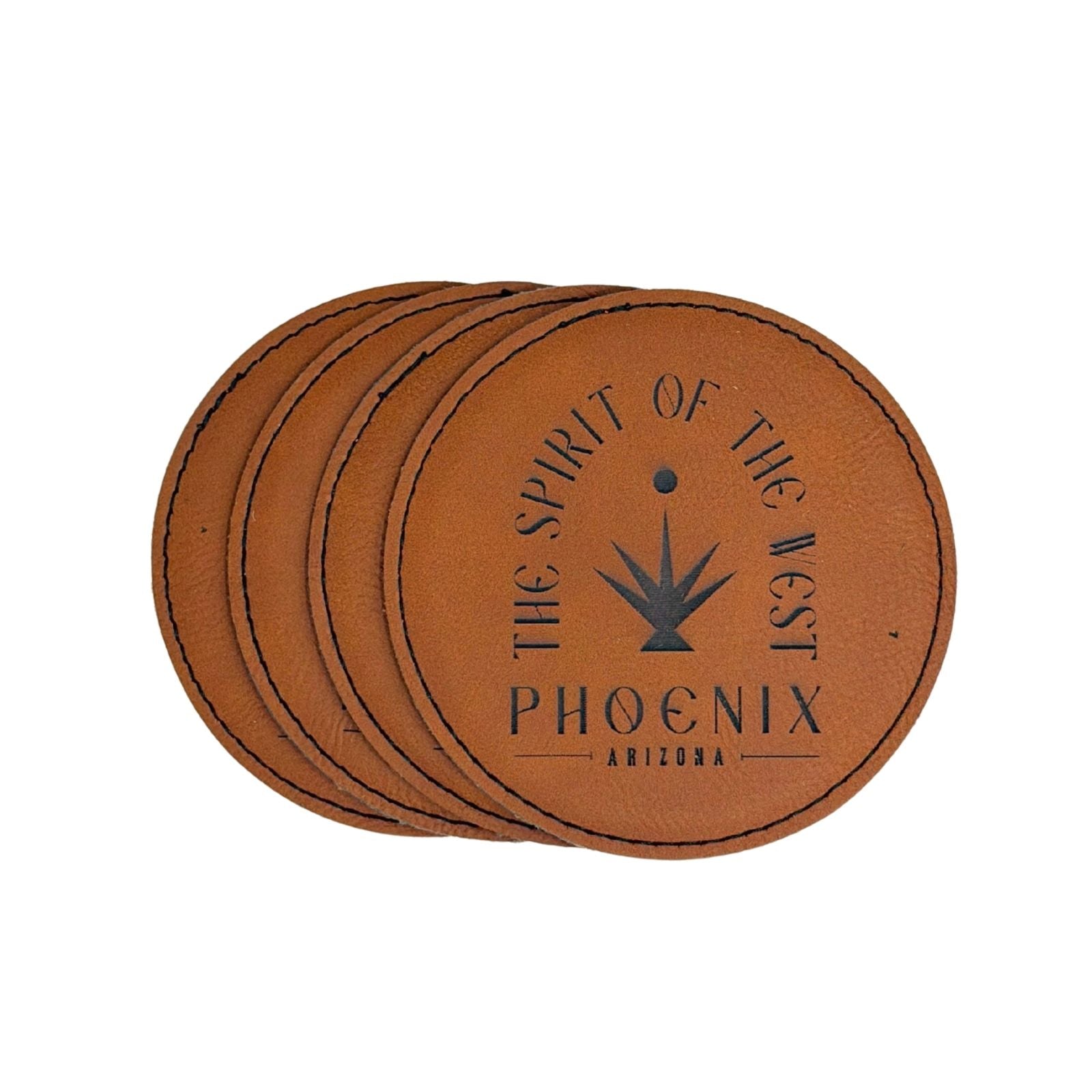 Phoenix Leather Coasters S/4
