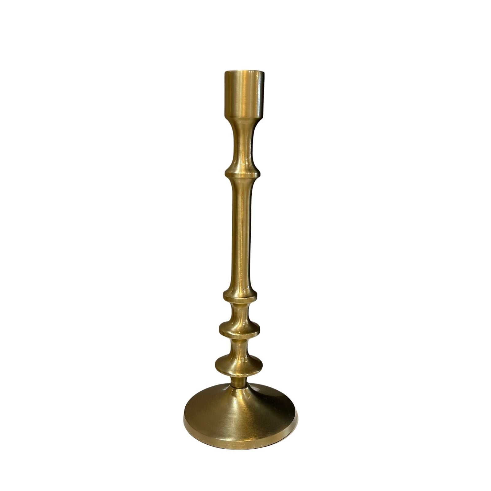 Ribbed Gold Candle Stick 12"