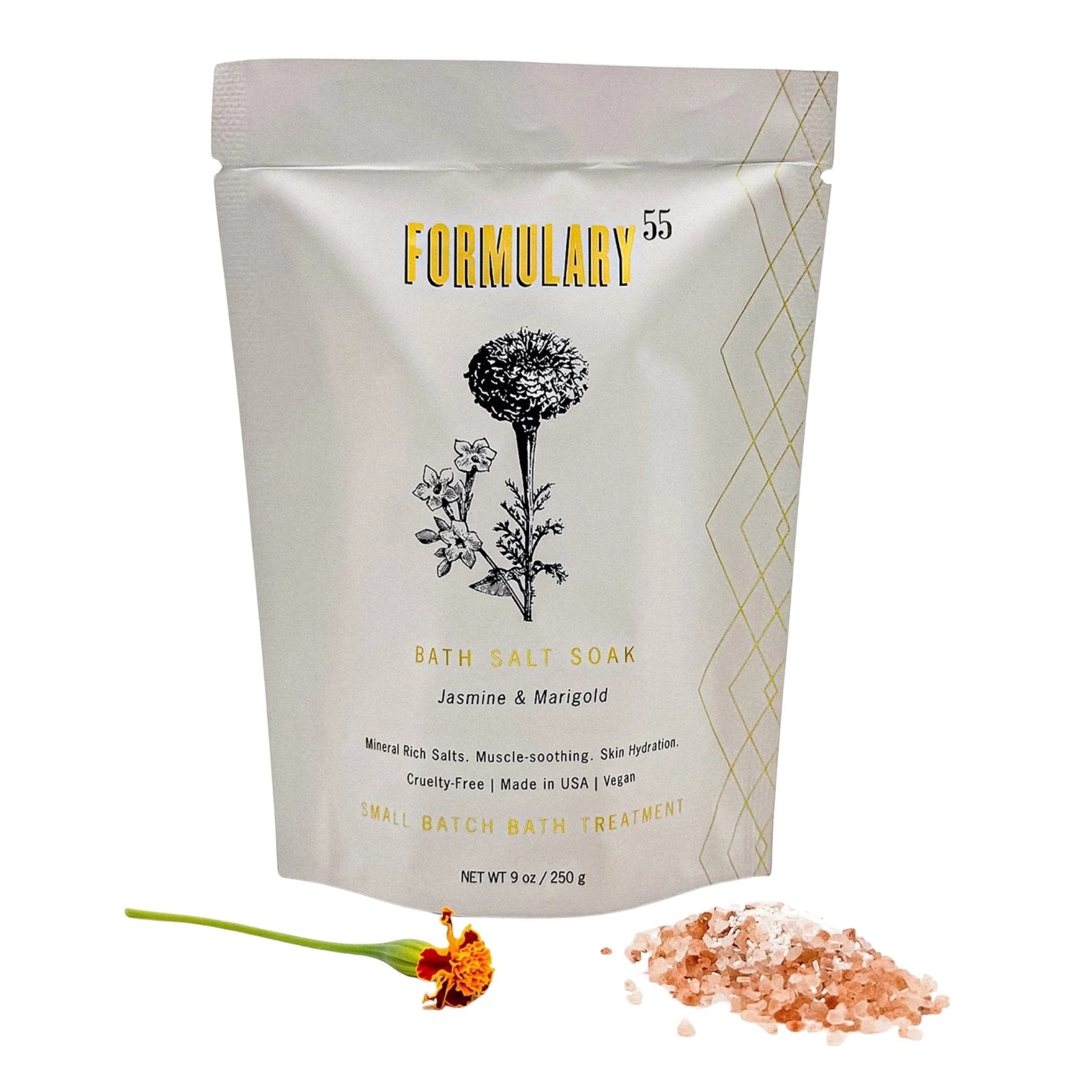 Jasmine Marigold Bath Salt  Soak - Single Use