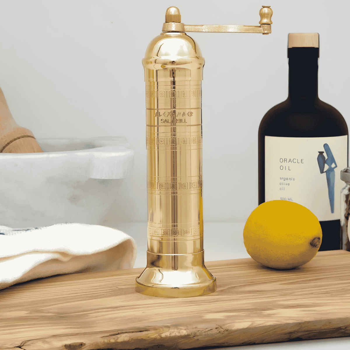 Brass Salt Mill 8"