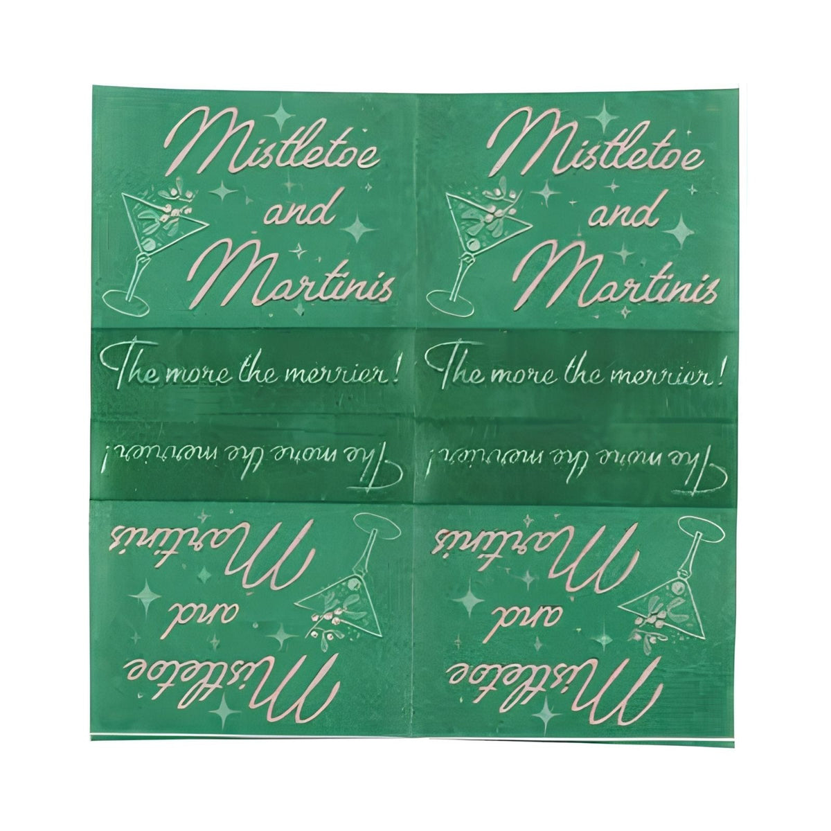Mistletoe and Martinis Cocktail Napkins