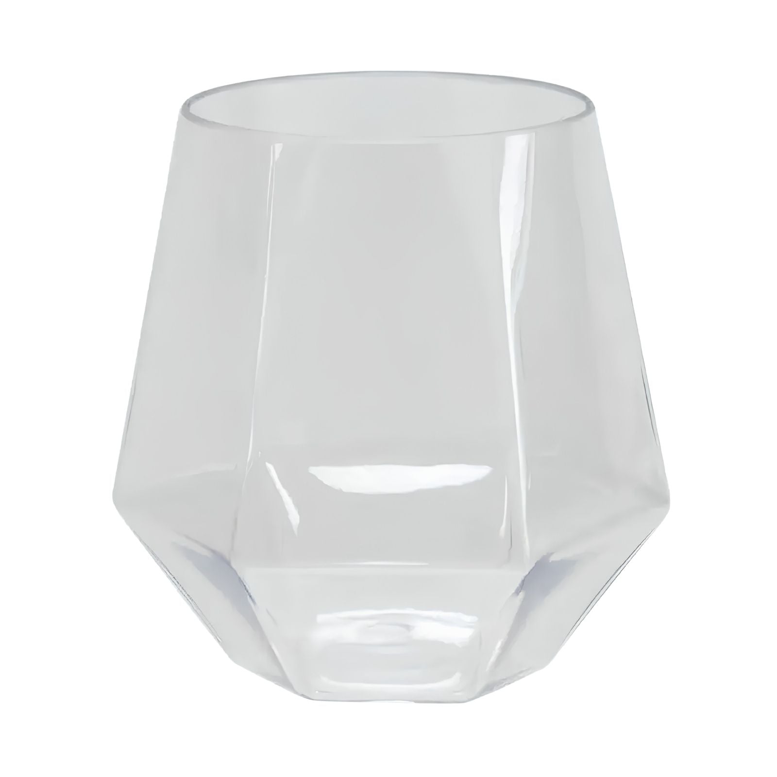 Hex Clear Plastic Wine Goblets 6 Cups