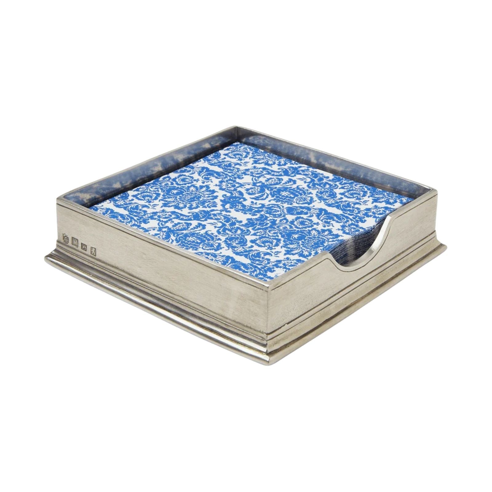 MATCH Pewter Cocktail Napkin Box no weight