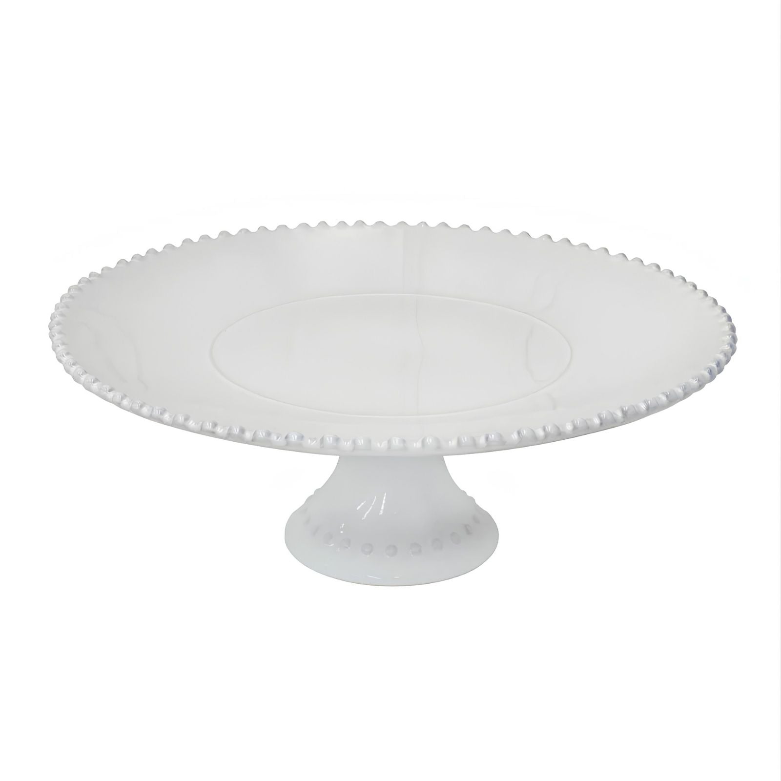 Cake Stand Pearl White 13"