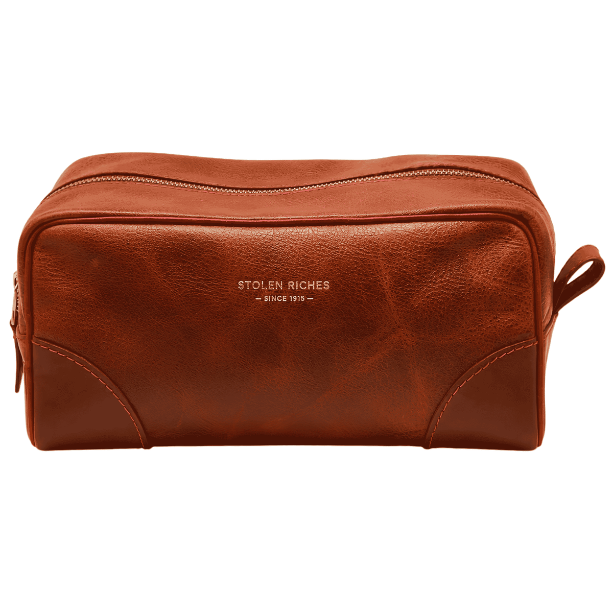 Brown Leather Dopp Bag